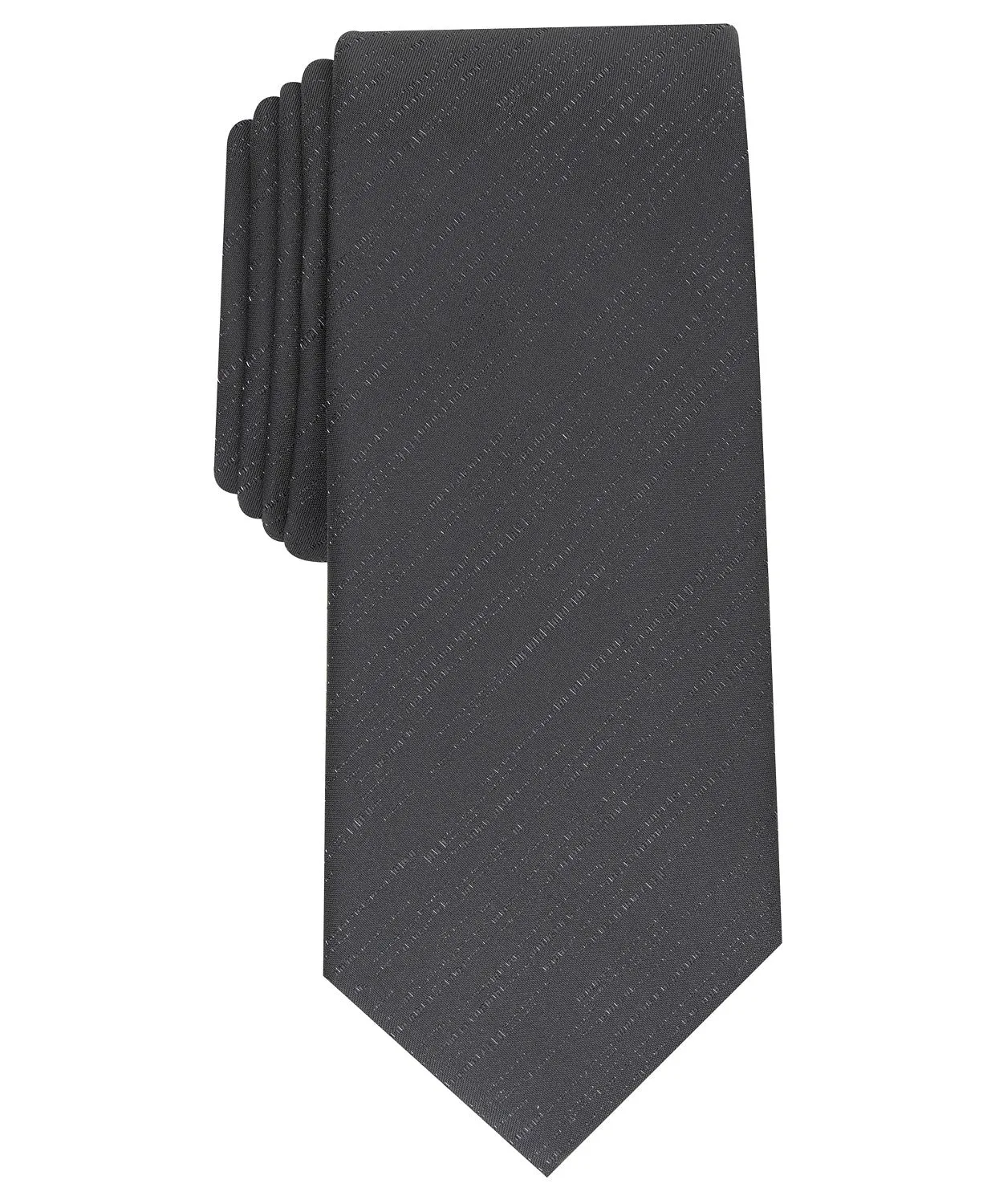 Alfani Men's Slim Textured Tie Black Size Regular