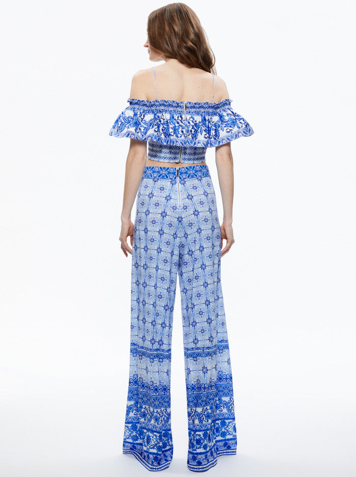 Alice + Olivia - Athena Wide Leg Pant - Greek Tile