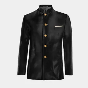  Blazer mao negro Ónix de terciopelo esencial