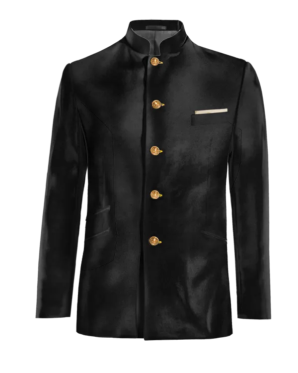  Blazer mao negro Ónix de terciopelo esencial