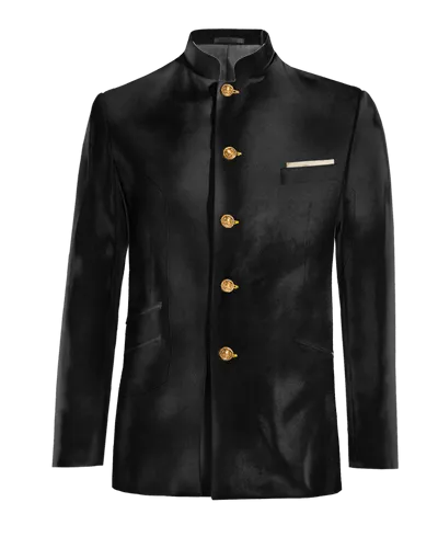  Blazer mao negro Ónix de terciopelo esencial