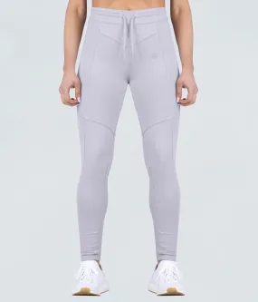 Born Tough Contoured Gray Athletic Tracksuit Jogger Leggings for Women