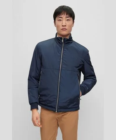 Boss Water-repellent reversible jacket with logo badge