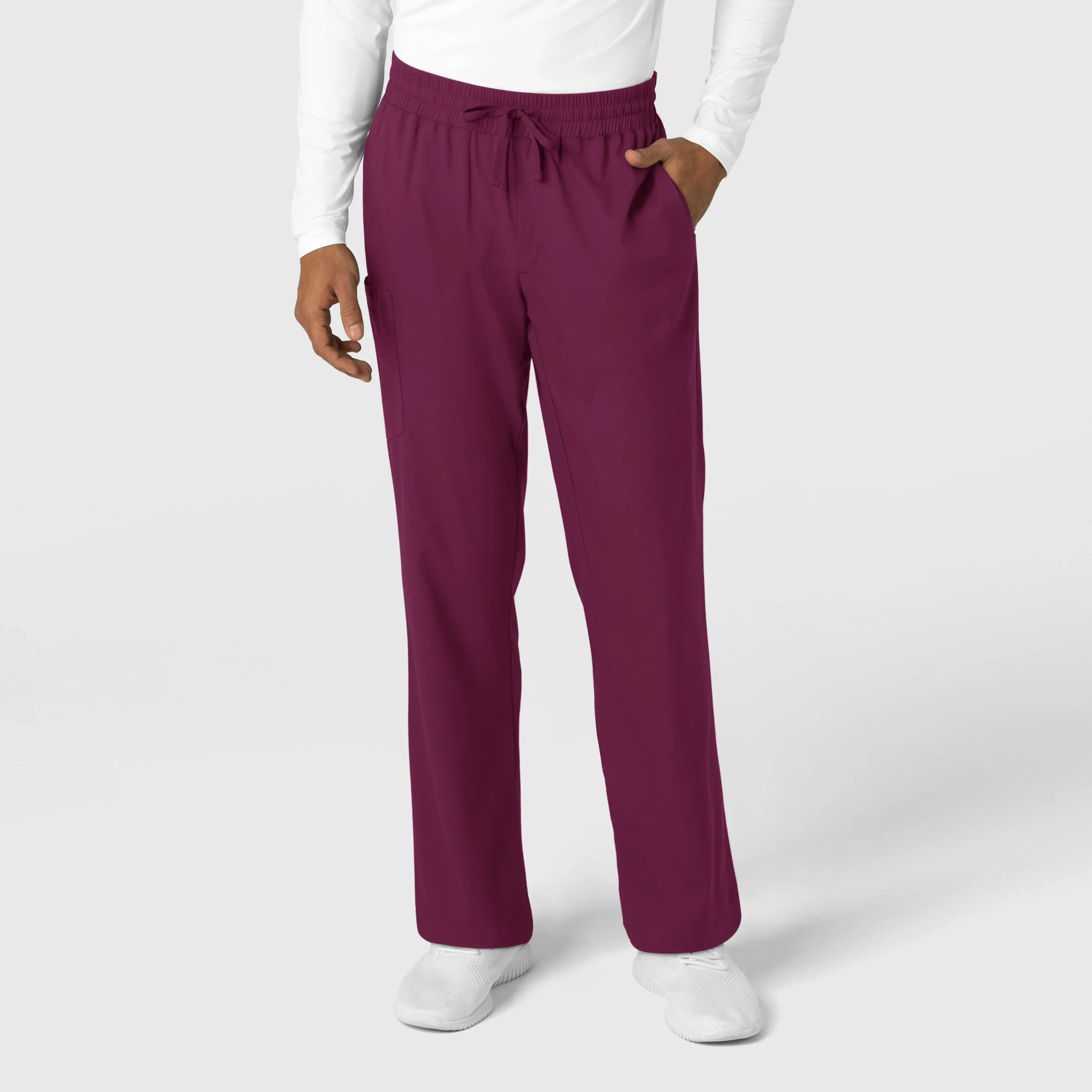 Boundless Men's Straight Leg Scrub Pant - Wine