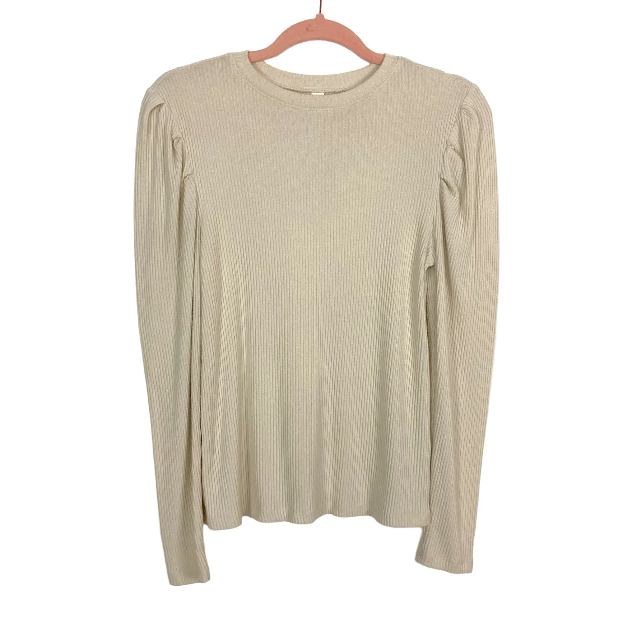 BP Beige Ribbed Knit Top- Size L