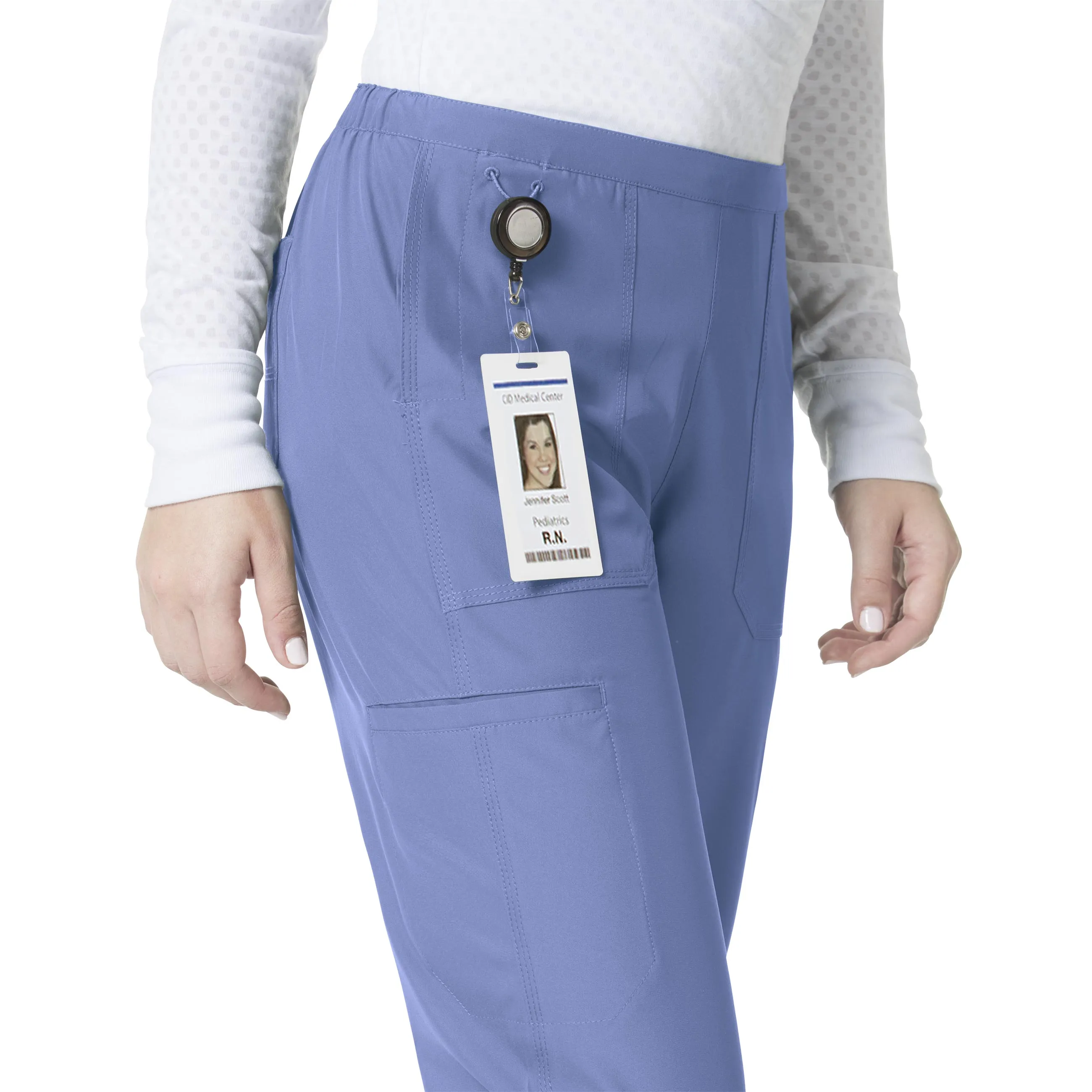 Carhartt Force Liberty Women's Flat Front Straight Leg Scrub Pant - Ceil Blue