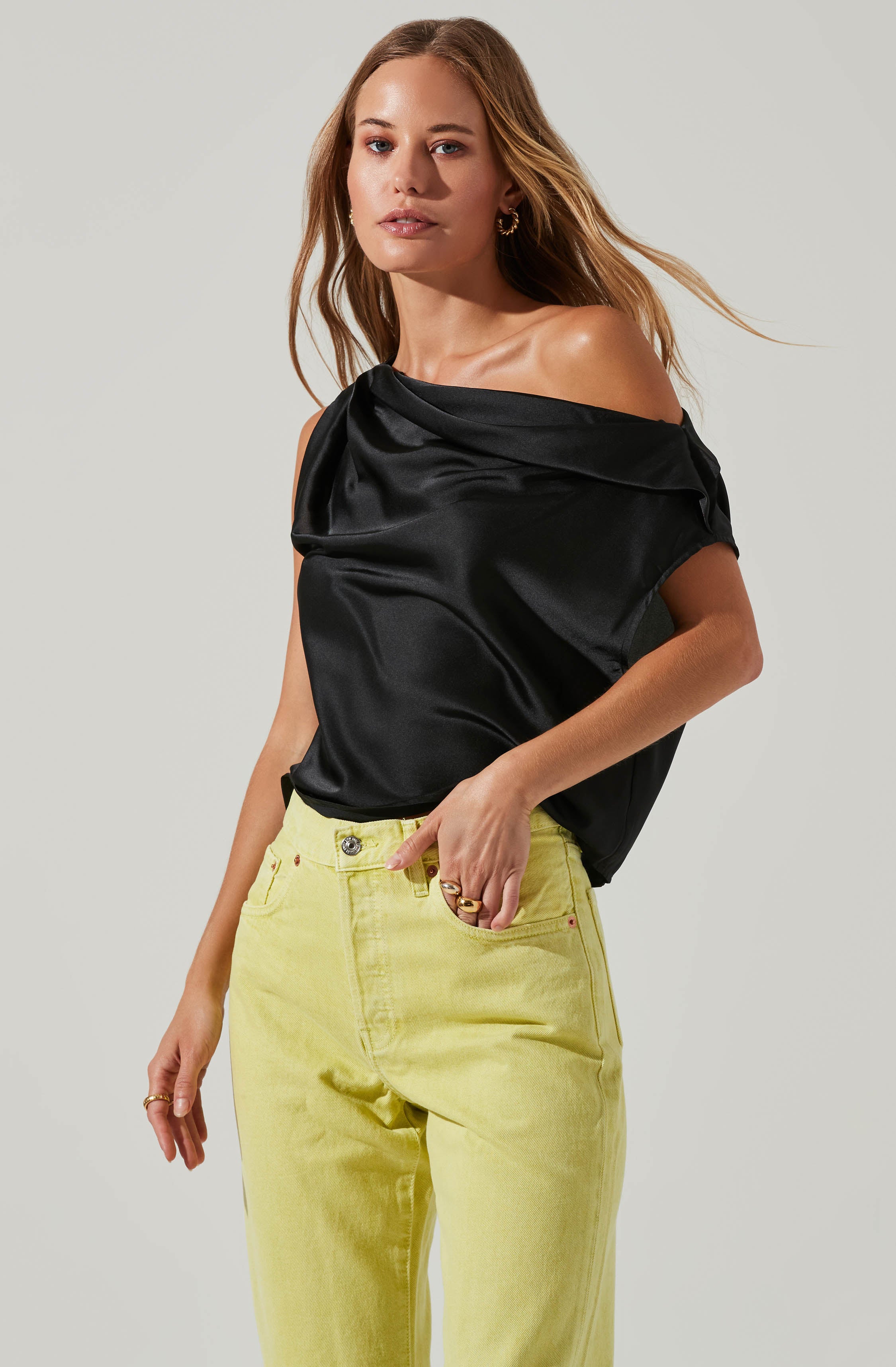 Ceres Satin Off Shoulder Top