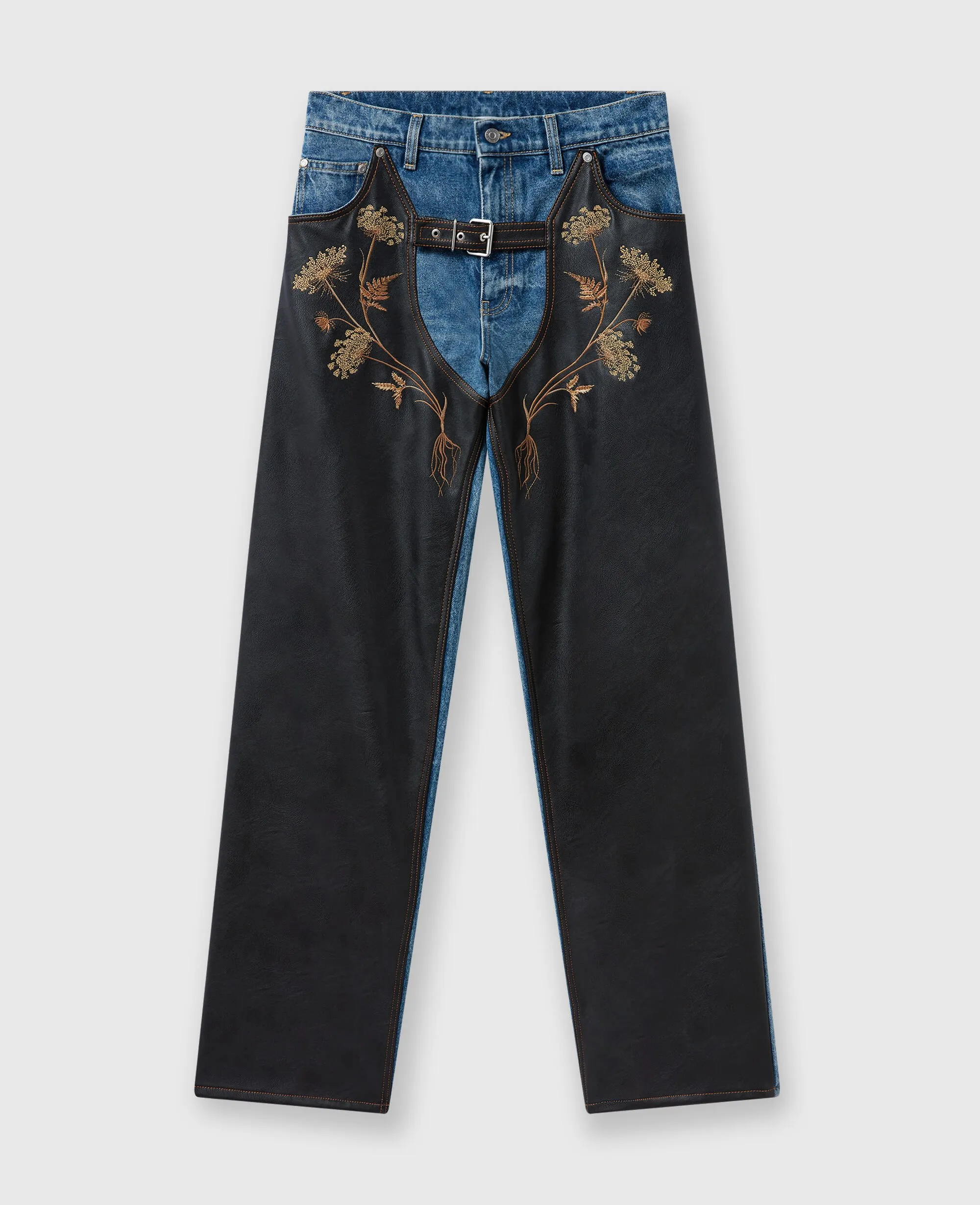 Chaps Embroidered Straight-Leg Jeans