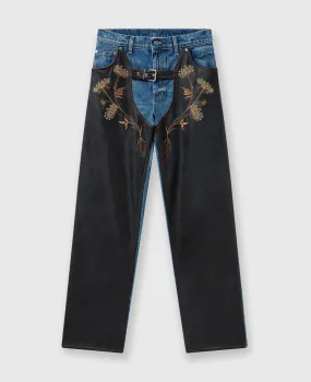 Chaps Embroidered Straight-Leg Jeans