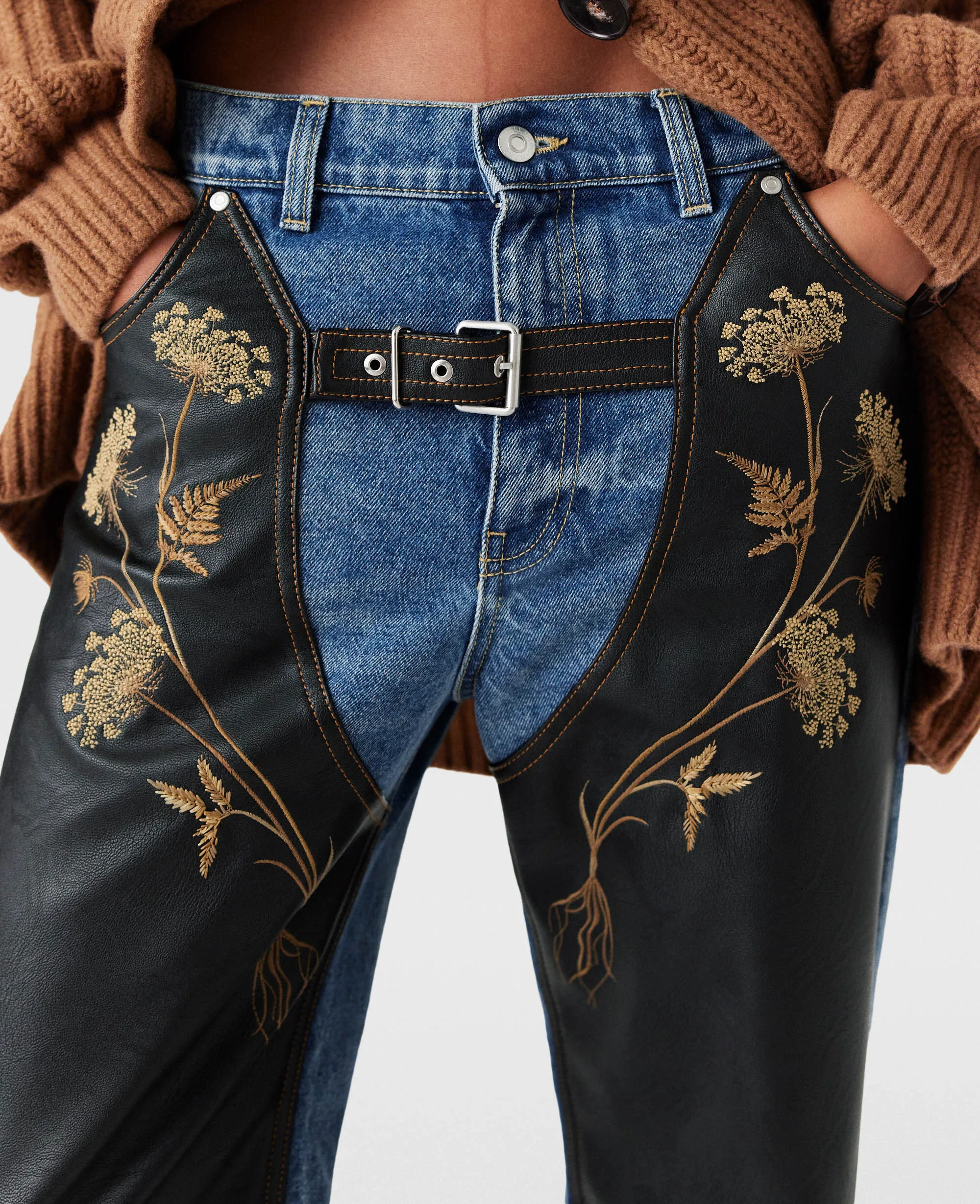 Chaps Embroidered Straight-Leg Jeans