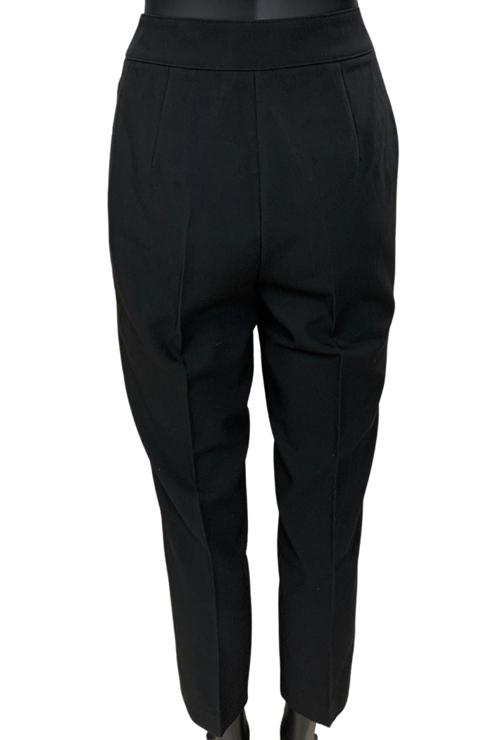 Charlie B Black Side Slit Tapered Leg Pants - C5495 838B