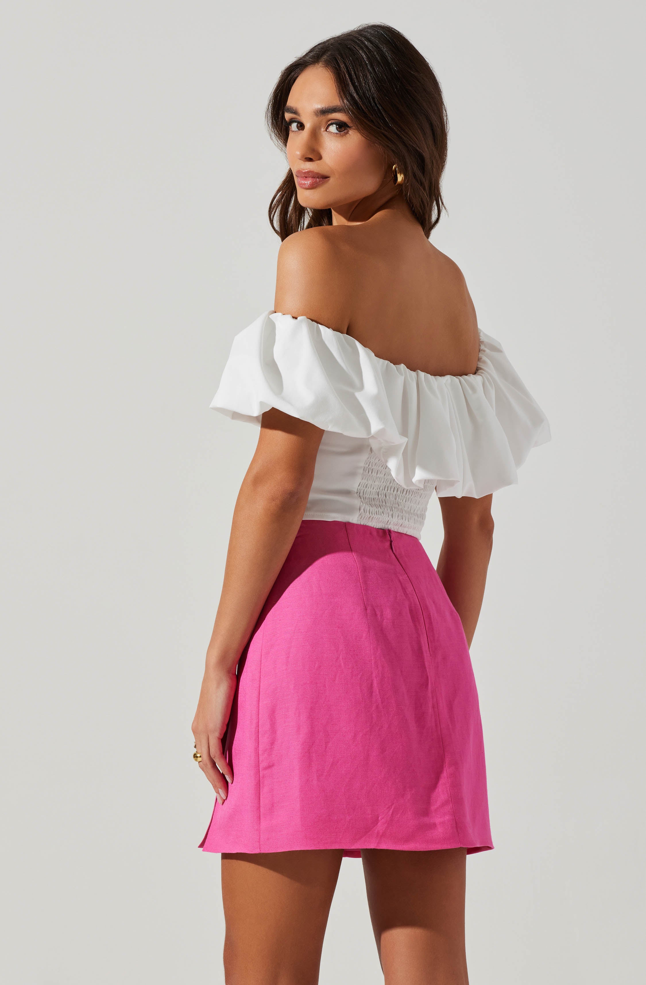 Claribelle Ruffle Hem Off Shoulder Top