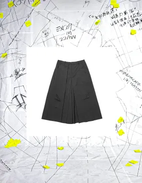 Deconstructed Wide-Leg Skirt Pants With Pleats In Back