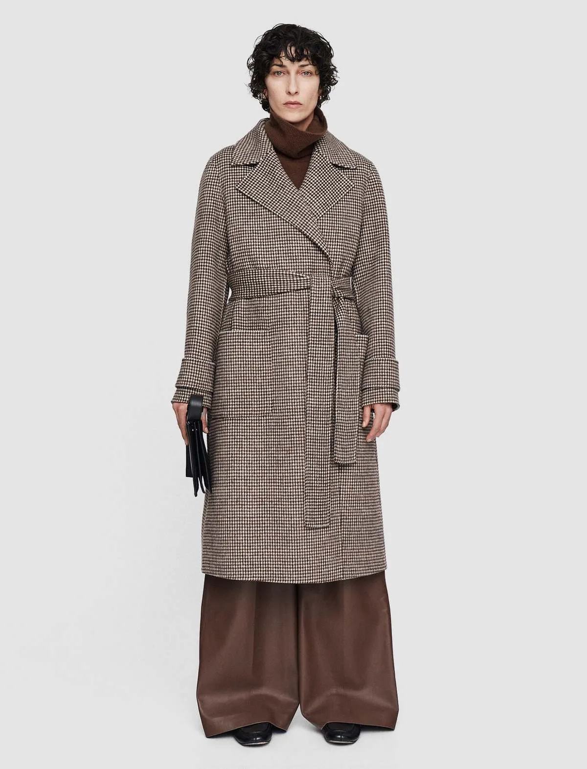 Double Face Dogtooth Arline Coat - Arabica Combo