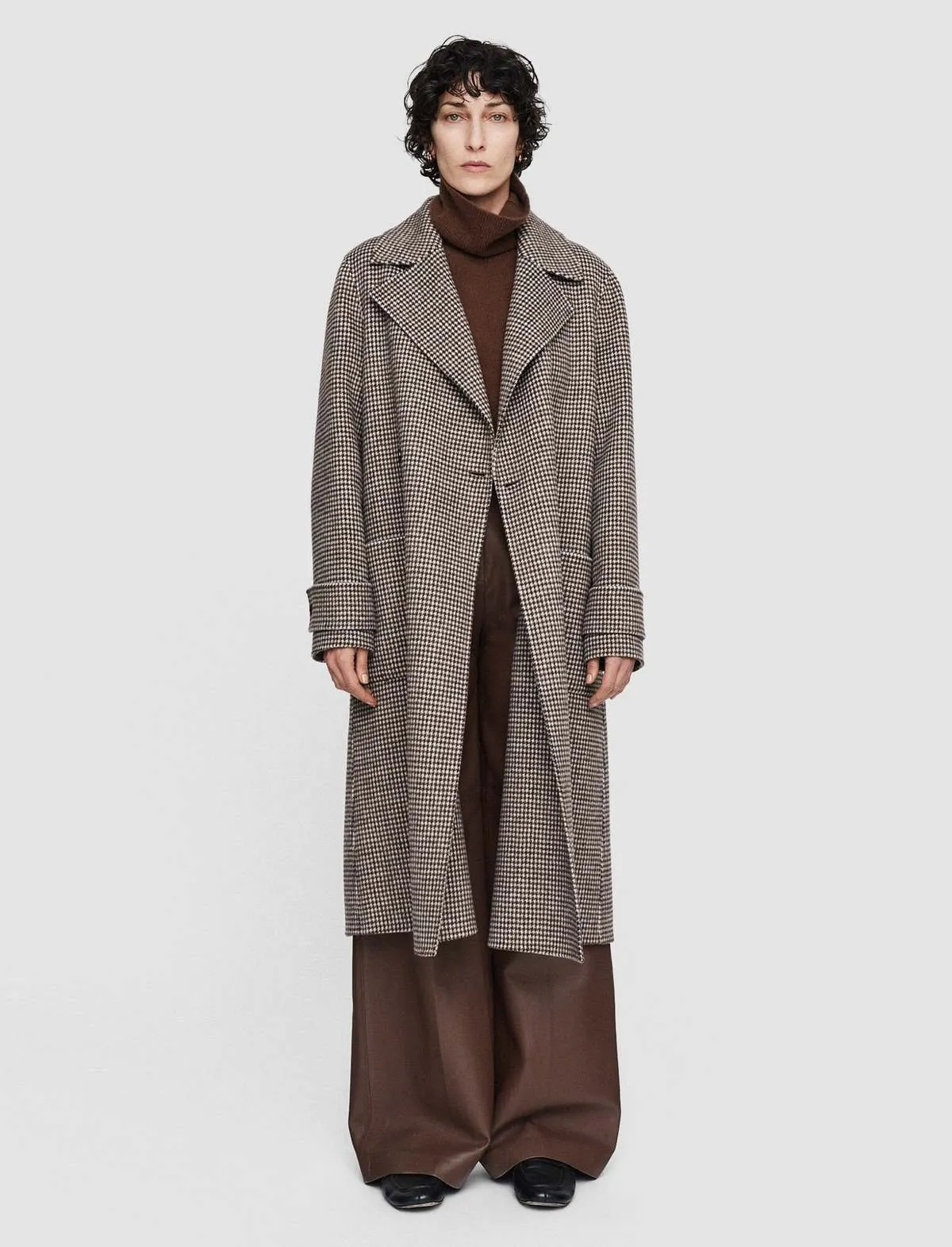 Double Face Dogtooth Arline Coat - Arabica Combo