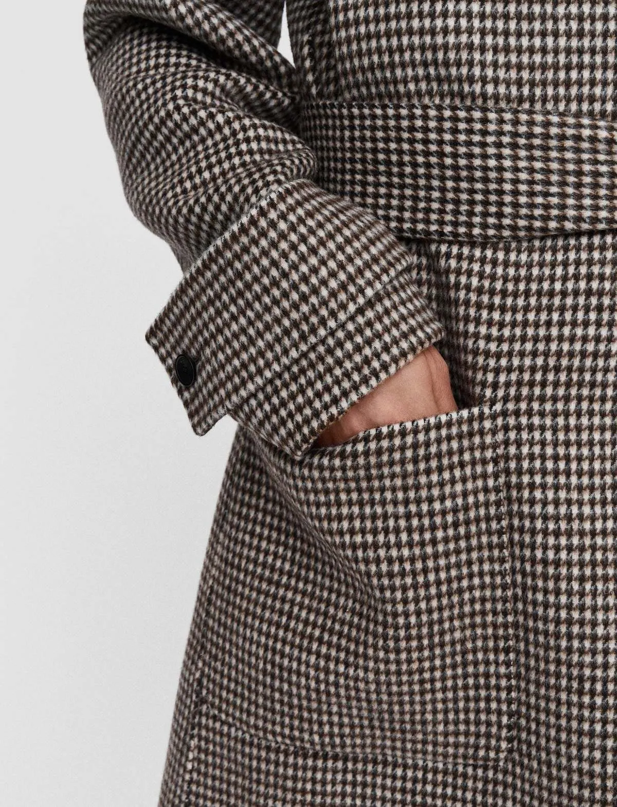 Double Face Dogtooth Arline Coat - Arabica Combo