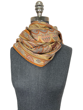 ETRO Paisley Printed Fringe Oblong Scarf