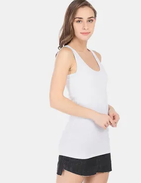 GAP Women White Women Pure Body Modal Ribbed Tank Top