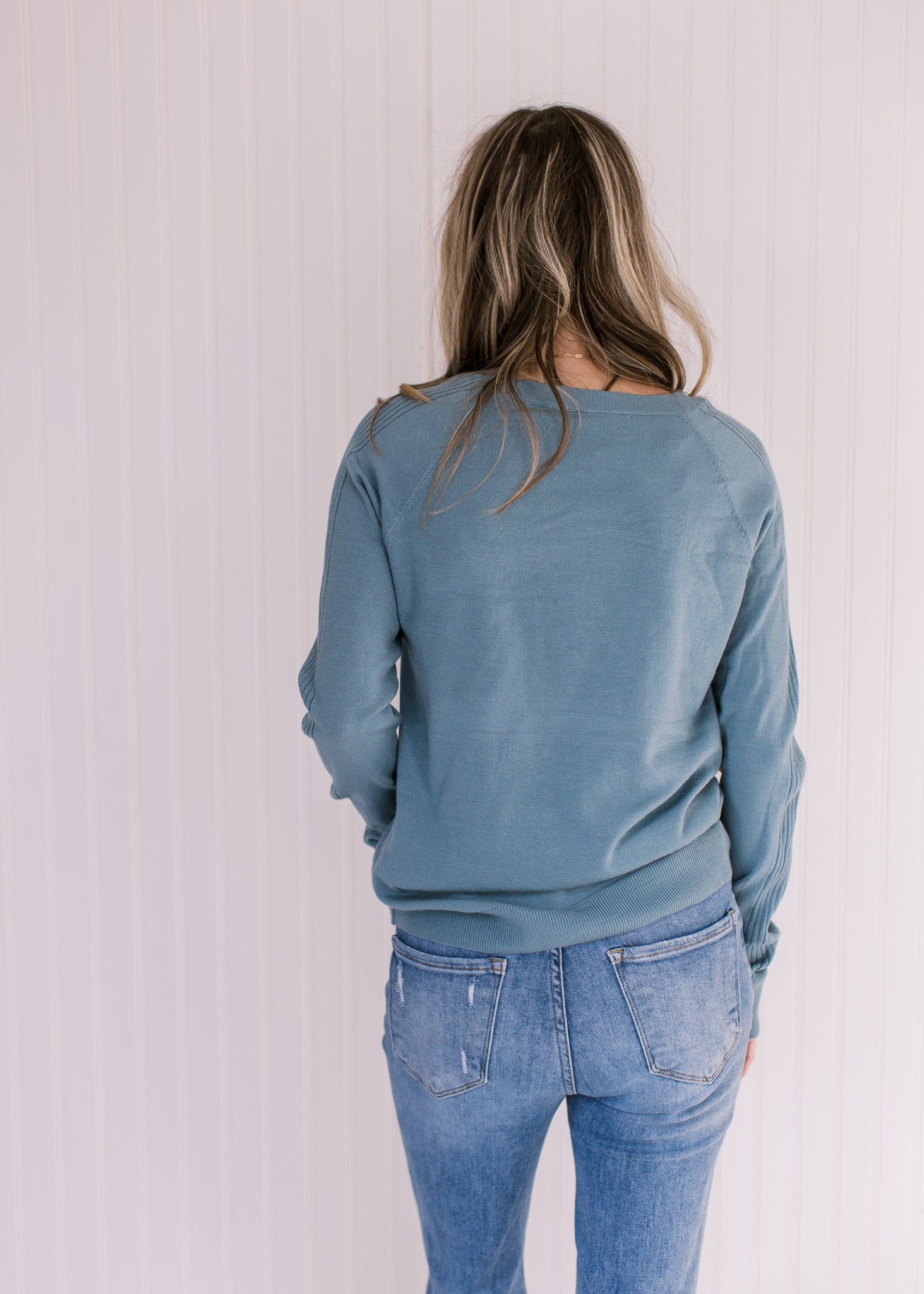 Glacier Blue Crew Neck Sweater