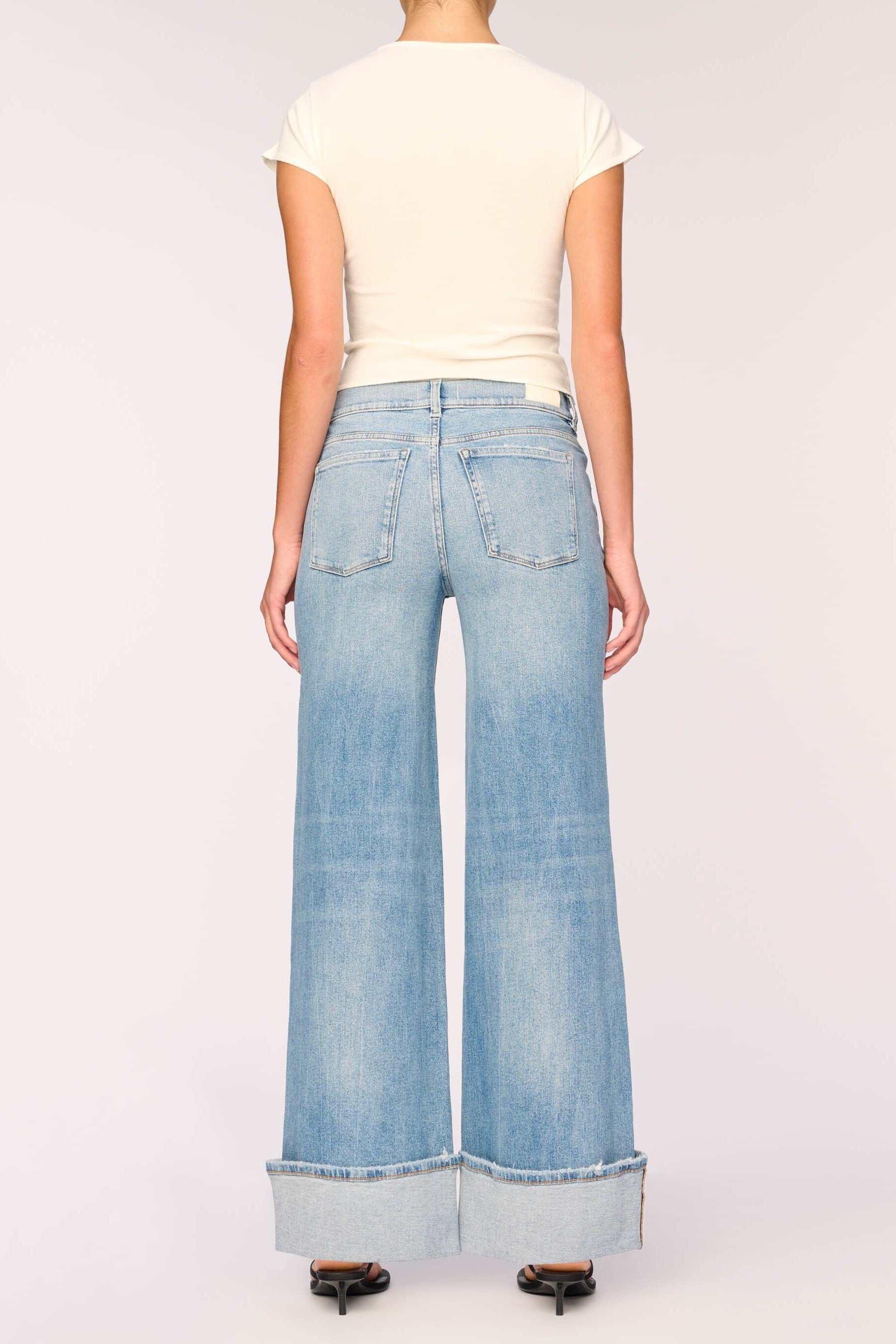 Hepburn Wide Leg Cuffed Jeans