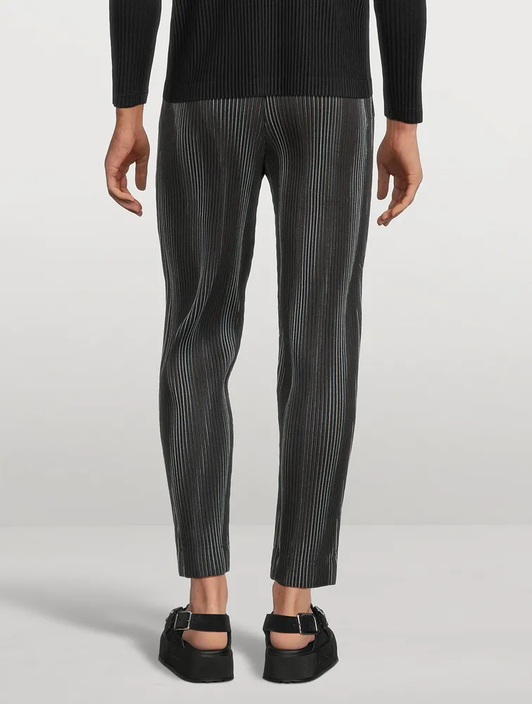 HOMME PLISSÉ ISSEY MIYAKE Tweed Pleats Straight-Leg Pants