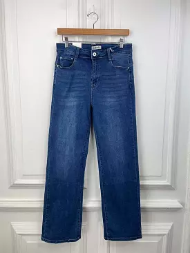 I Dodo Wide Leg Jeans - Mid Blue