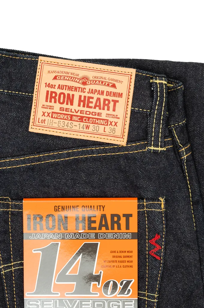 Iron Heart 634s-142 14oz Indigo Denim Jean - Straight Leg Fit