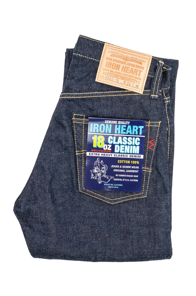 Iron Heart 634s-18 Vintage Denim Jean - Straight Leg