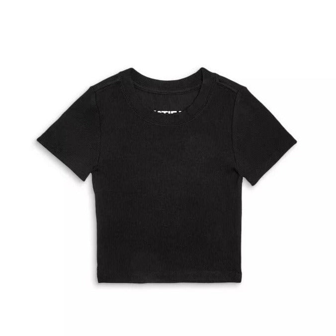 KatieJ NYC Tween Livi Ribbed S/S Tee - Black