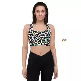 Leopard Print Longline Sports Bra