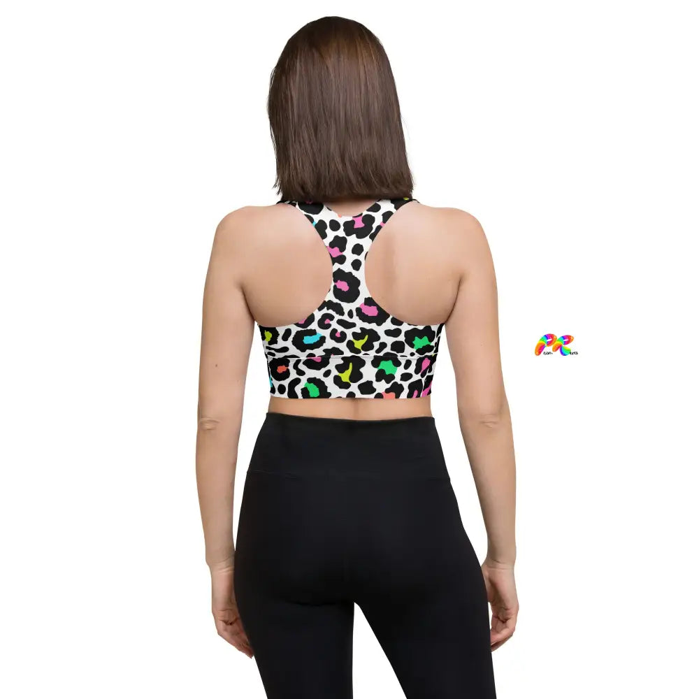 Leopard Print Longline Sports Bra