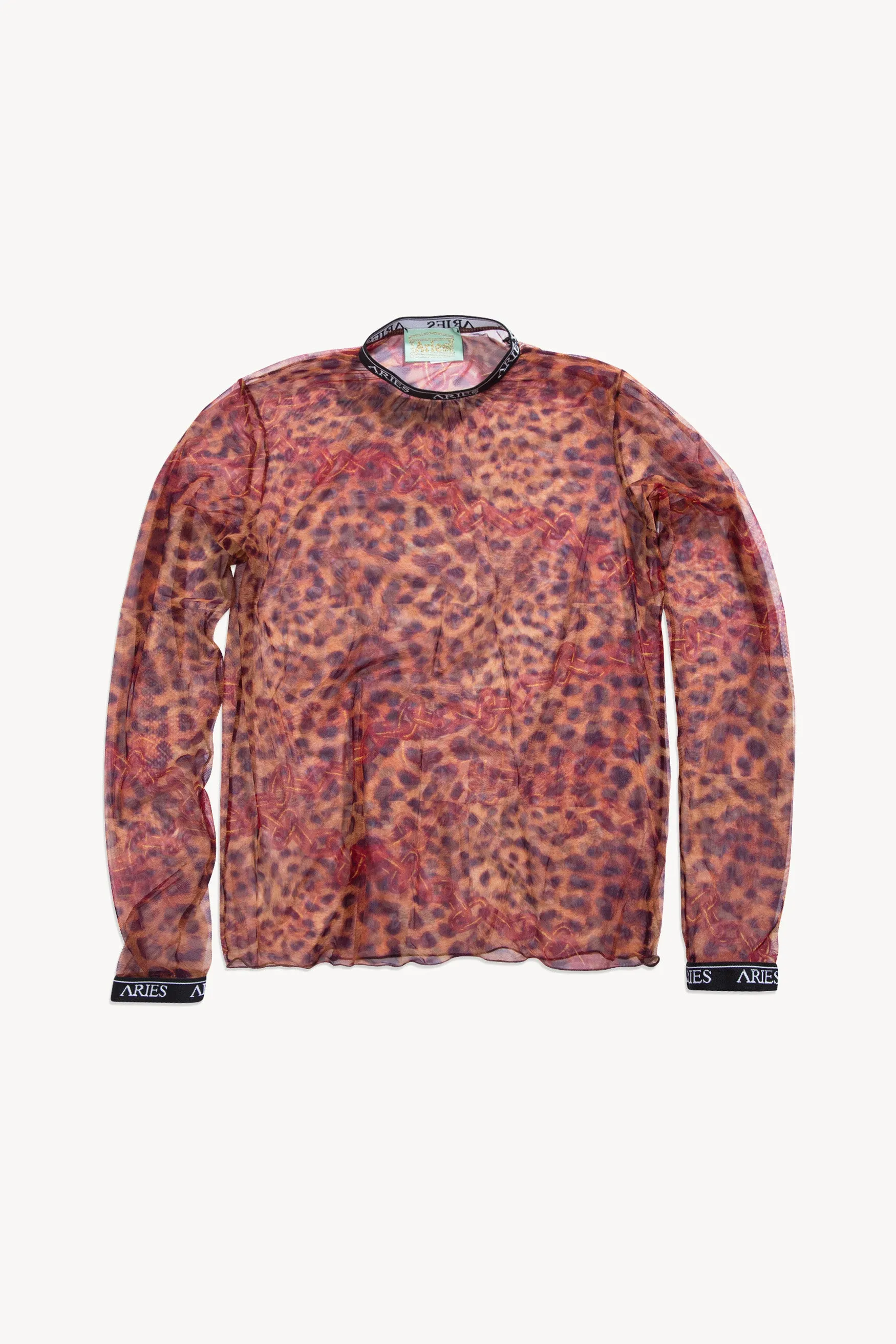 Leopard Print Mesh Top