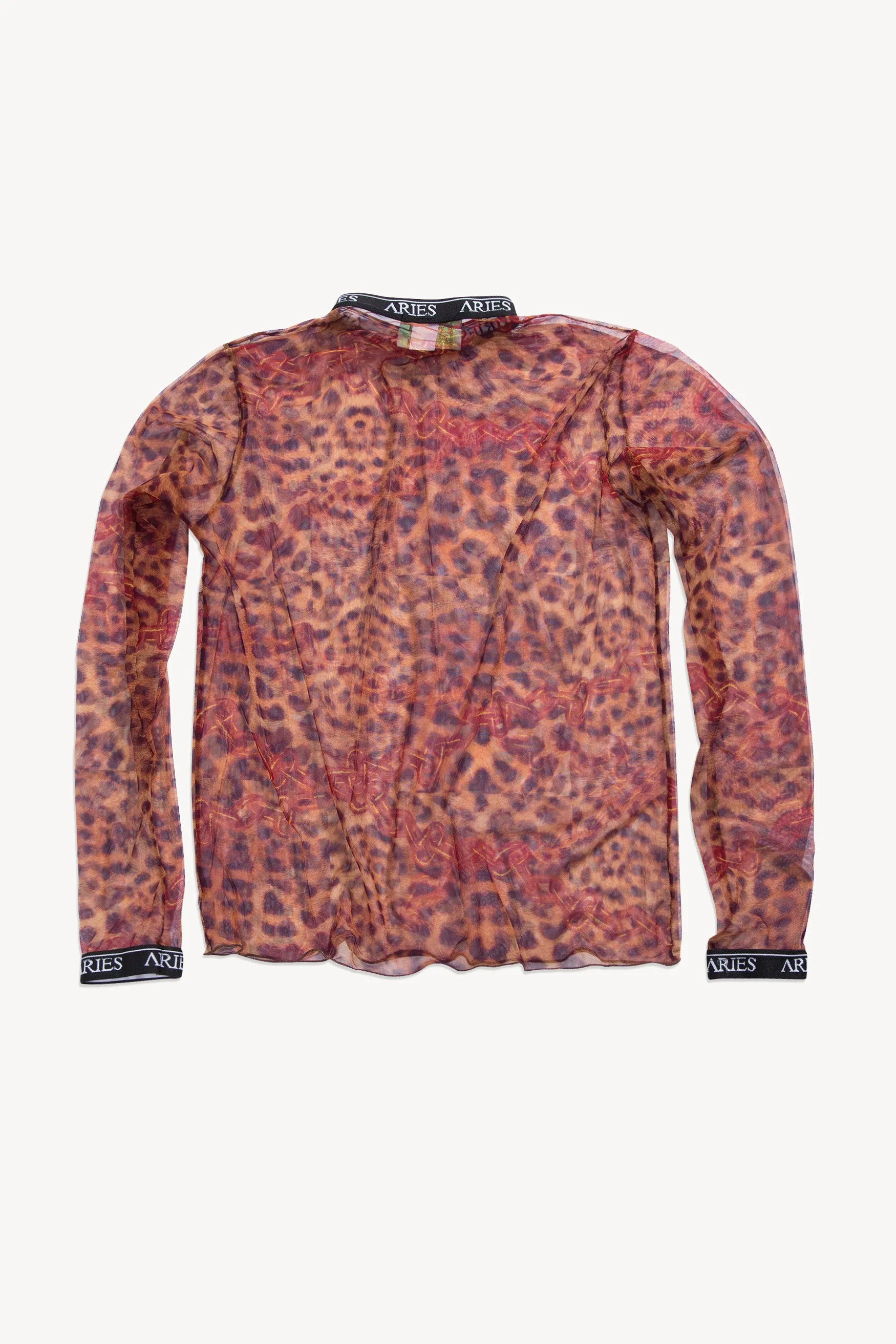 Leopard Print Mesh Top