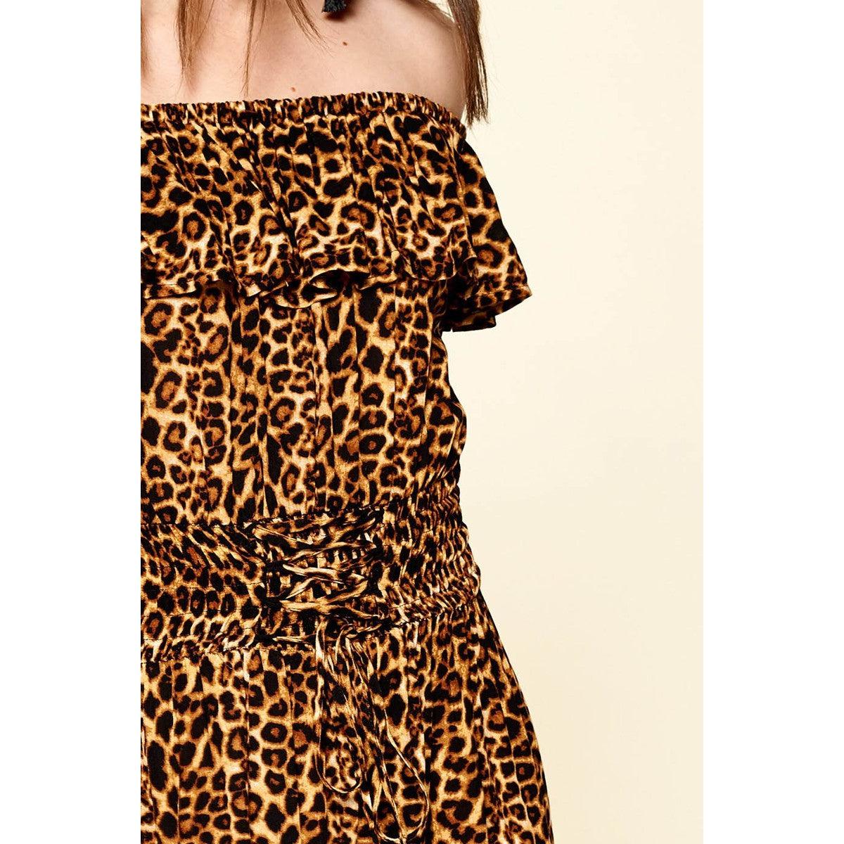 Leopard Printed Woven Dress