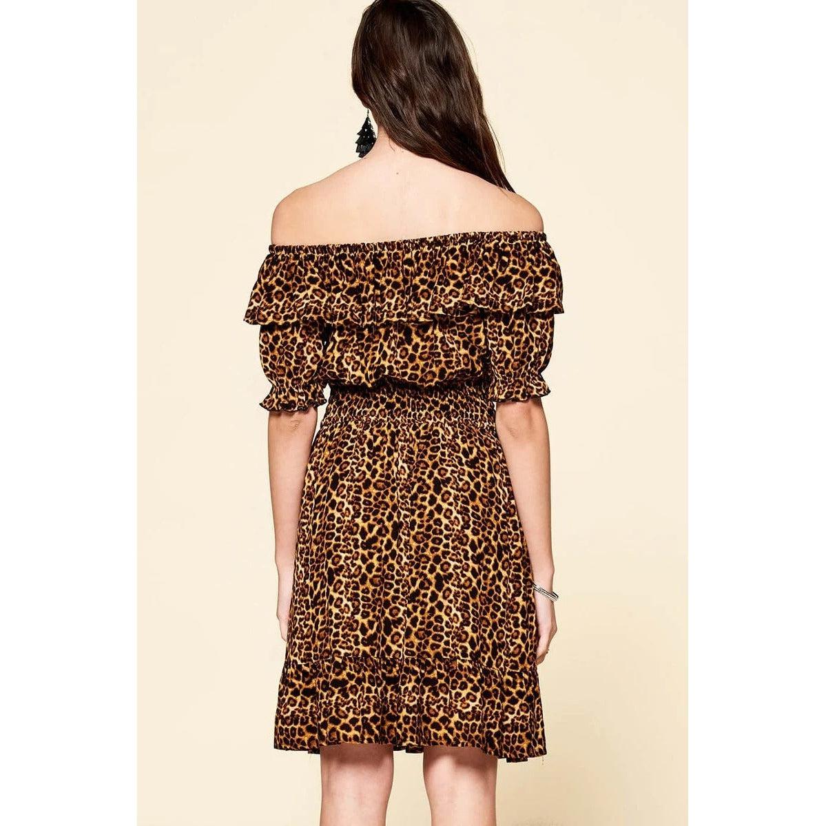 Leopard Printed Woven Dress