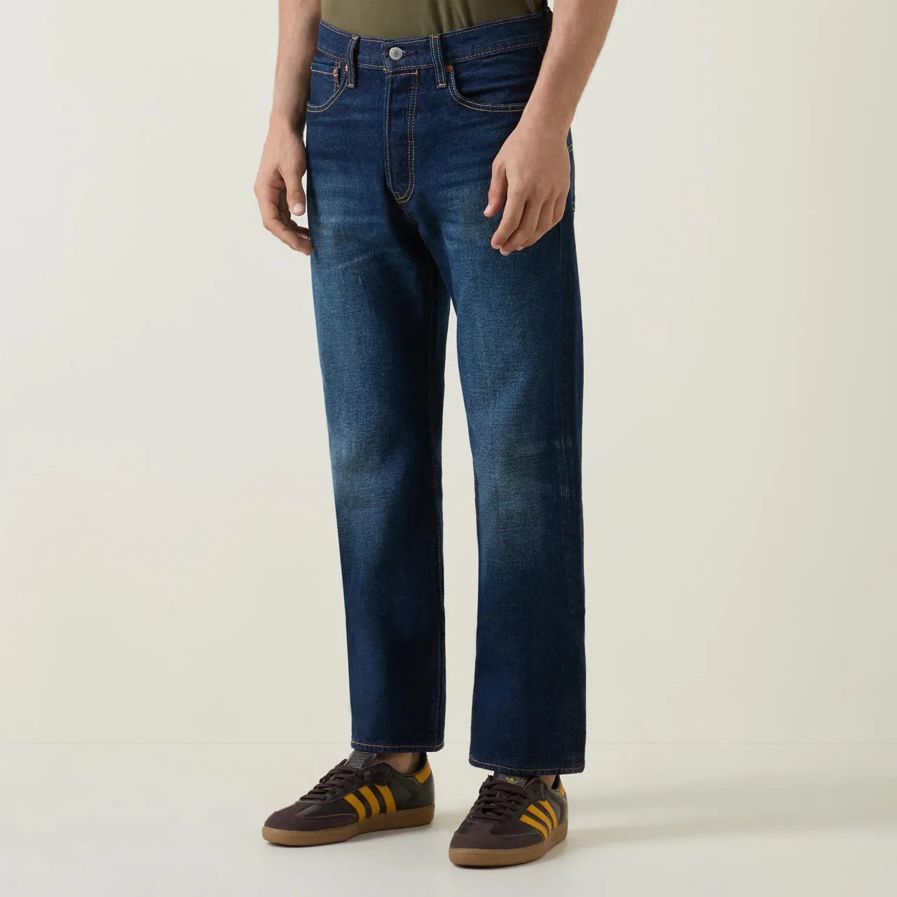 LEVIS 501 Mid-Rise Straight Leg Jeans - Dark Wash