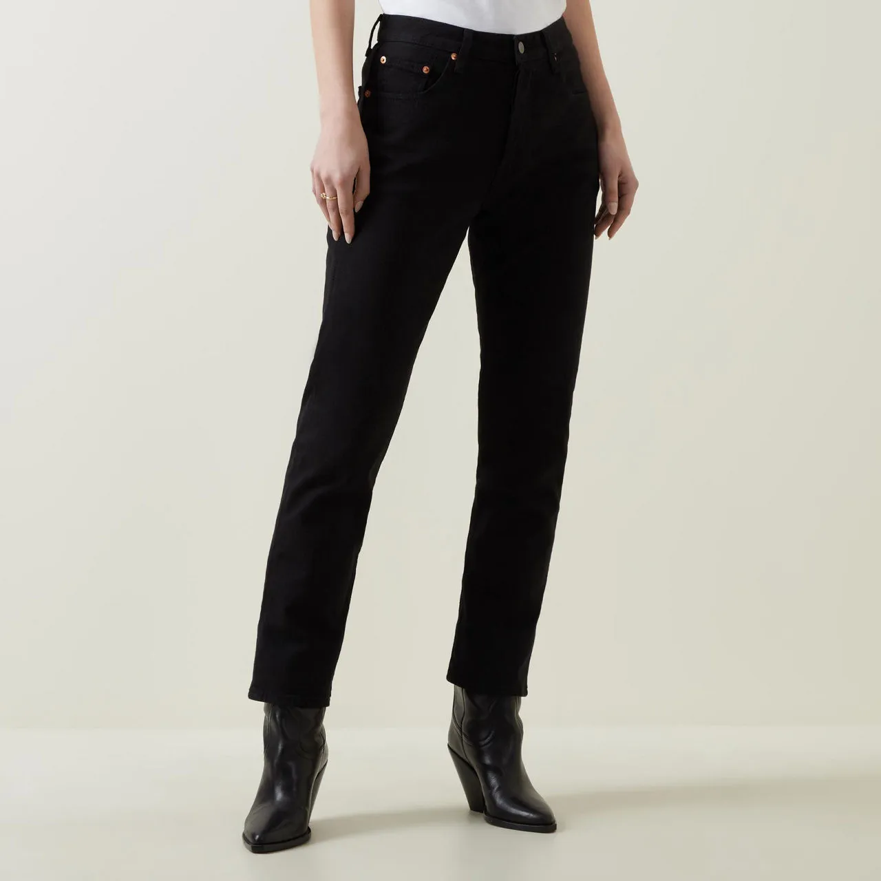 LEVIS The Sustainable Edit 501® Crop High-Rise Straight Leg Jeans - Black