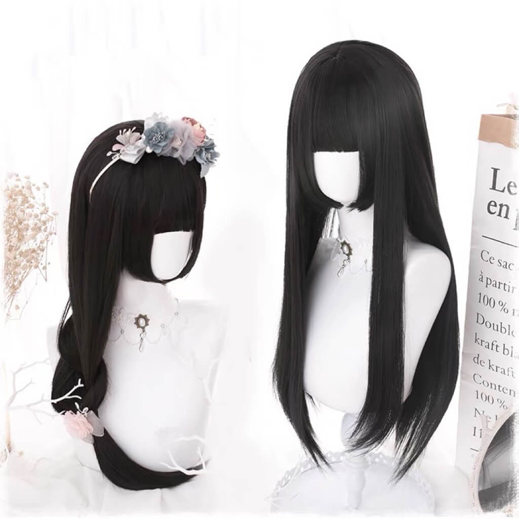 Lolita daily hime cut long straight wig BY6091