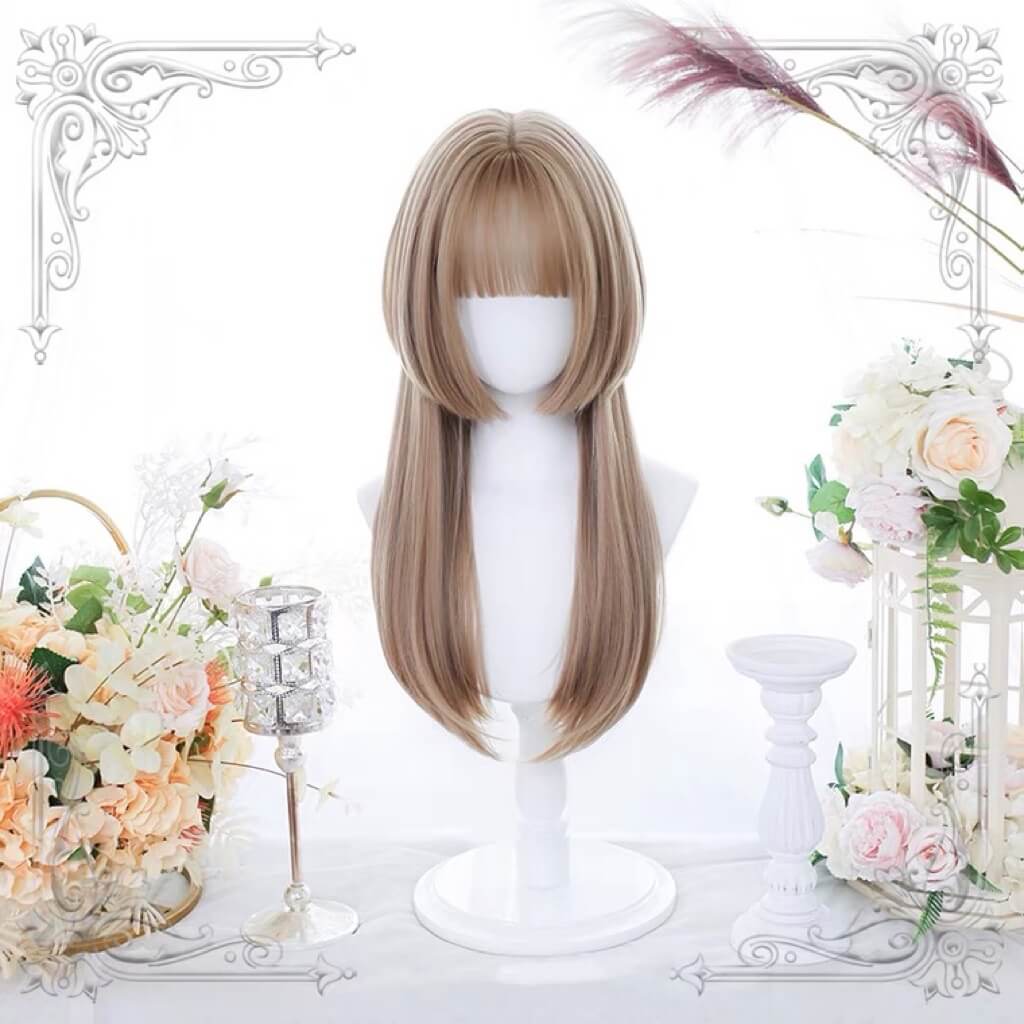 Lolita hime cut long straight wig BY4071