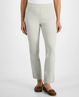 Macy's Style & Co Petite Mid Rise Pull On Straight Leg Ponte Pants, Created for Macy's