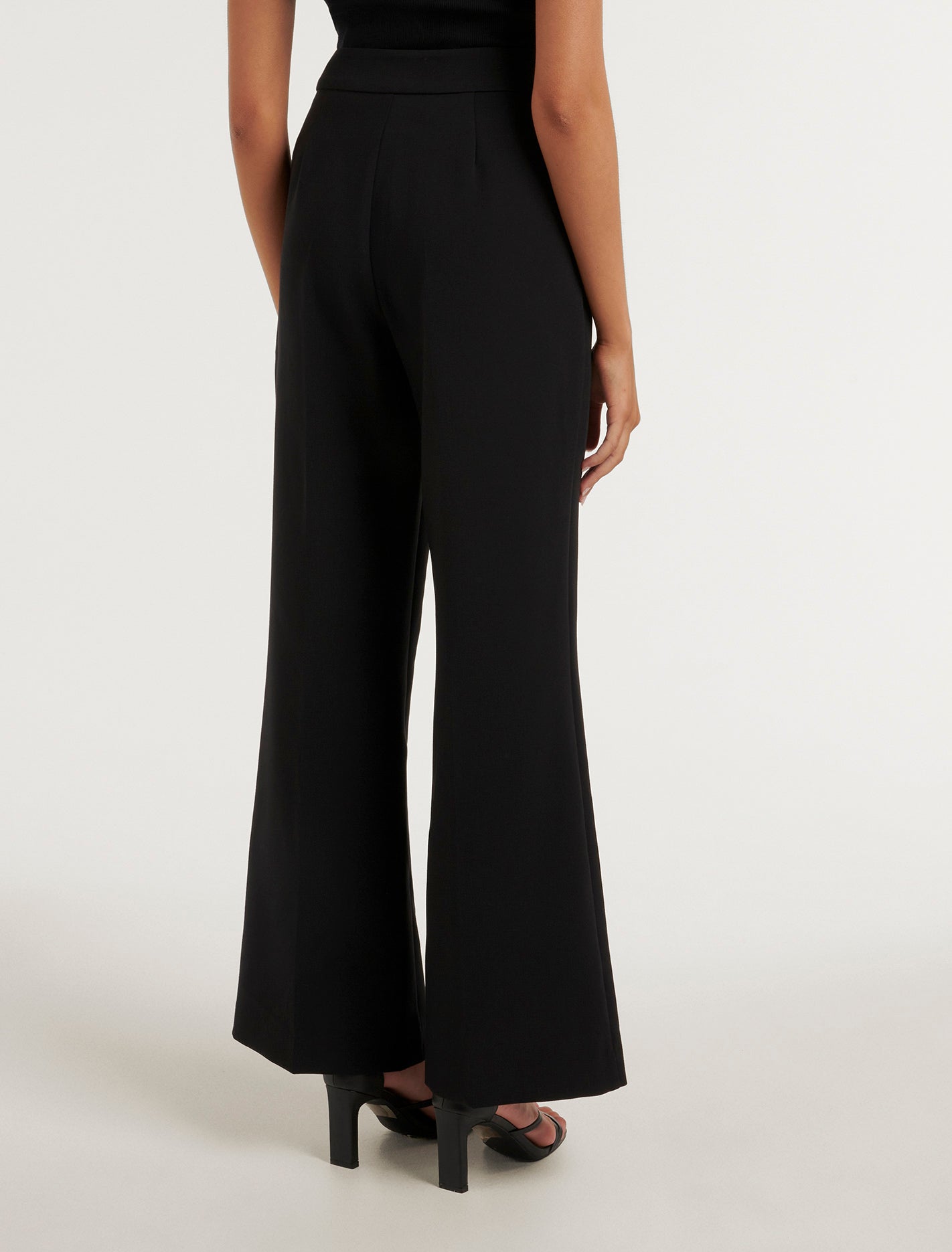 Megan Petite Button Wide Leg Pants