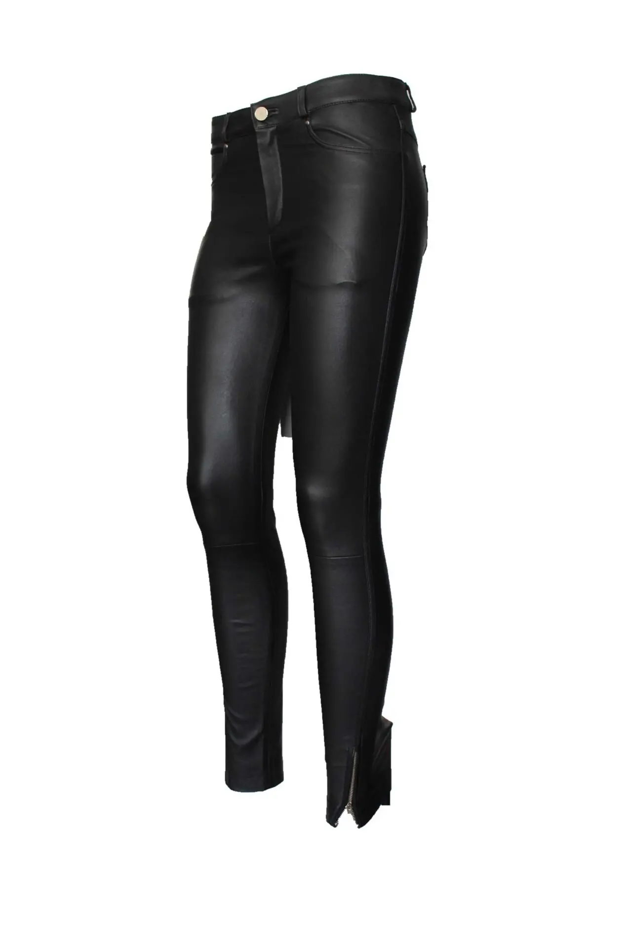 --MLML women’s paris engineered leg leather pants-