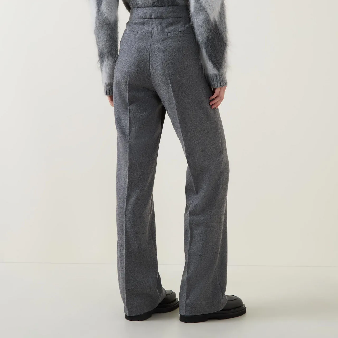 MONCLER Straight-Leg Trousers - Charcoal