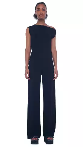 NORMA KAMALI STRAIGHT LEG PANT - BLACK