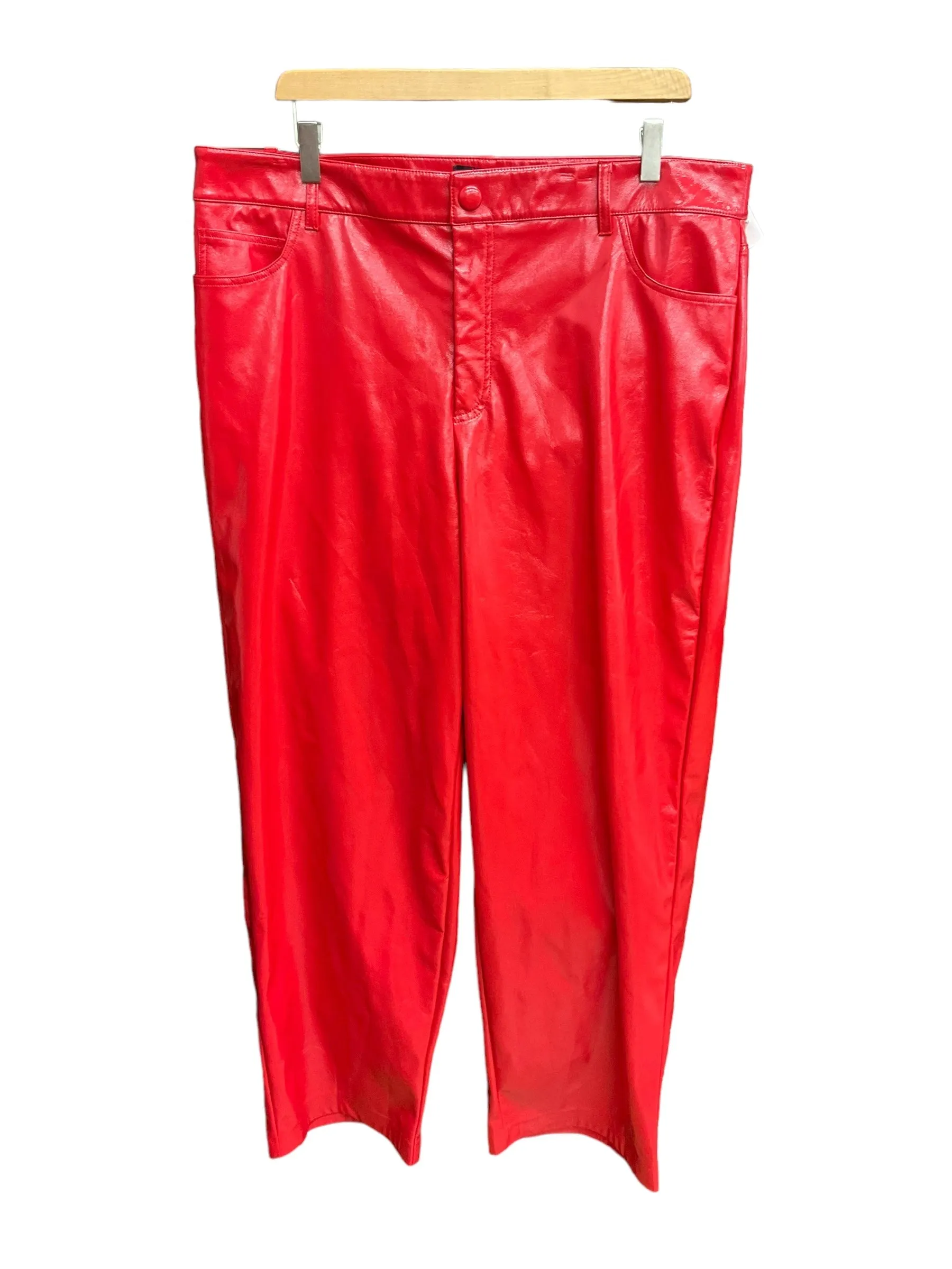 Pants Wide Leg By Eloquii In Red, Size: 16