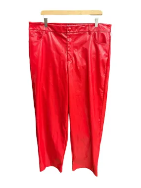 Pants Wide Leg By Eloquii In Red, Size: 16