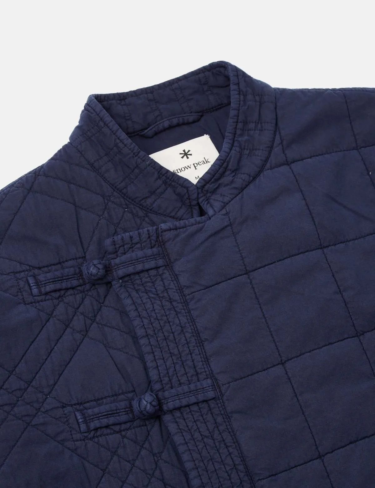 Patchwork Quilted NORAGI Coat - Navy Blue