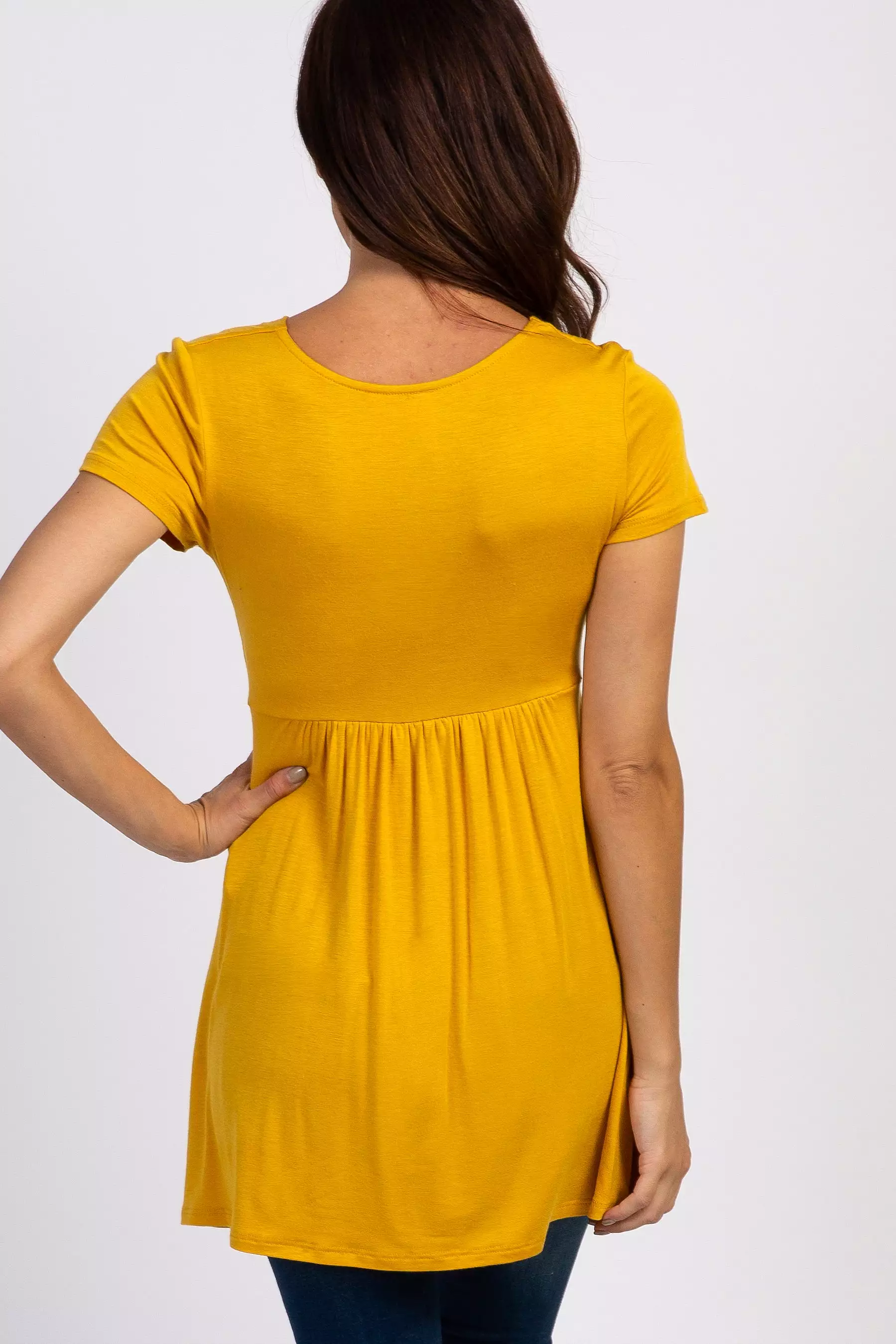 PinkBlush Gold Draped Front Nursing Top