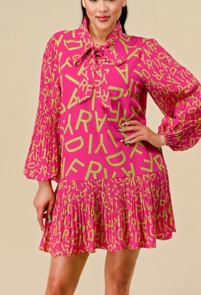 Printed letters Dress