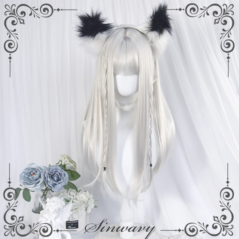 Pure white natural Lolita wig BY5002